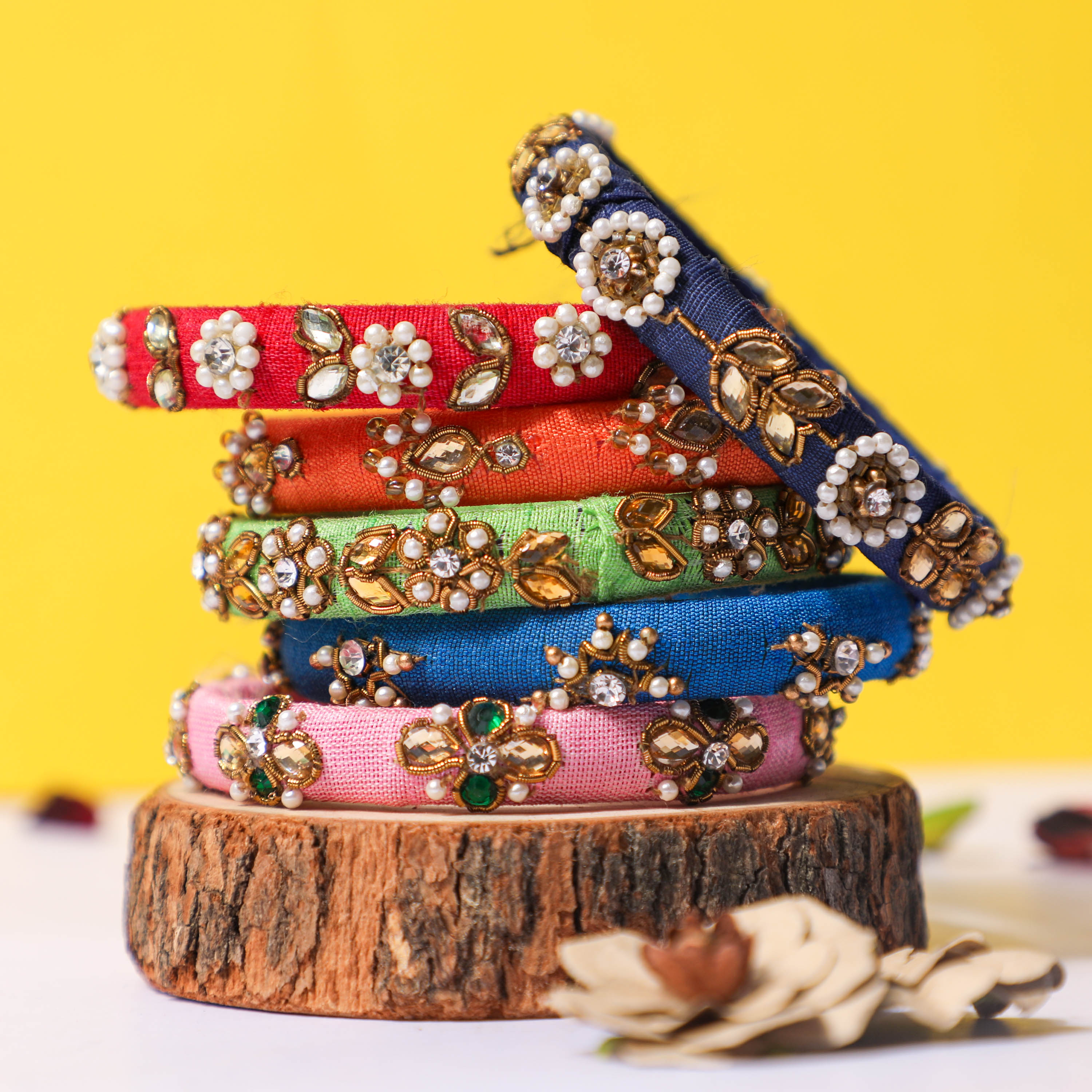 Embroidered Kids Bangles